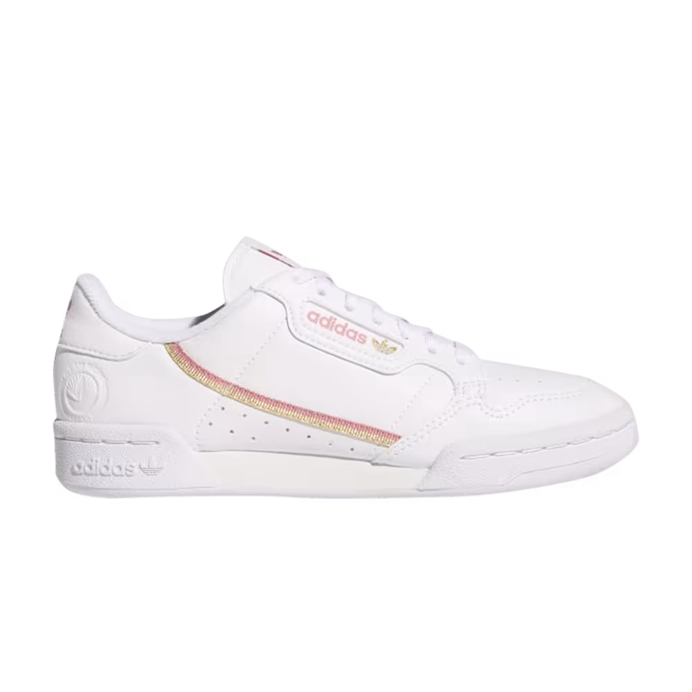 Adidas Women's Continental 80 Vegan White Hazy Rose