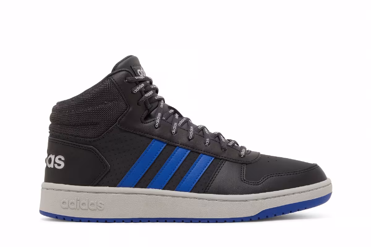 Adidas Hoops 2.0 Mid Carbon Royal Blue, view 2