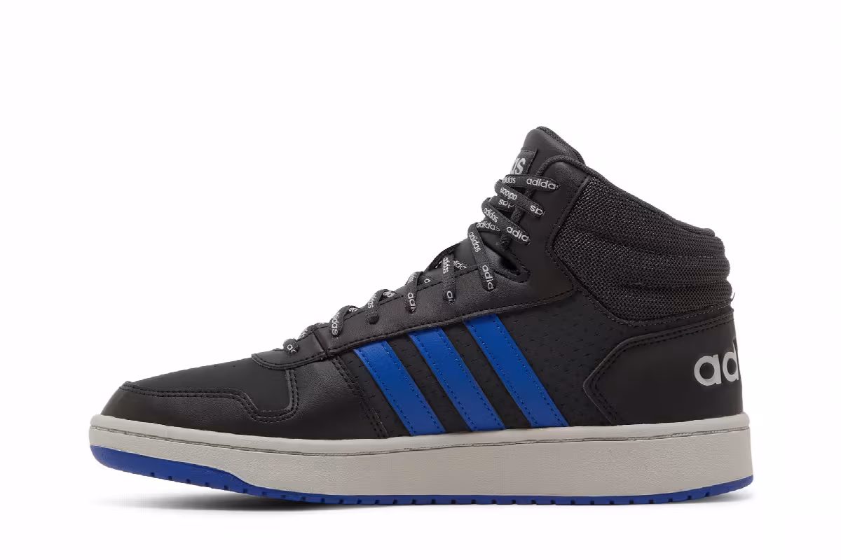 Adidas Hoops 2.0 Mid Carbon Royal Blue, view 4