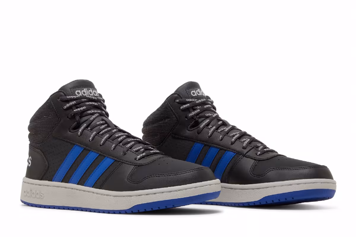Adidas Hoops 2.0 Mid Carbon Royal Blue, view 9