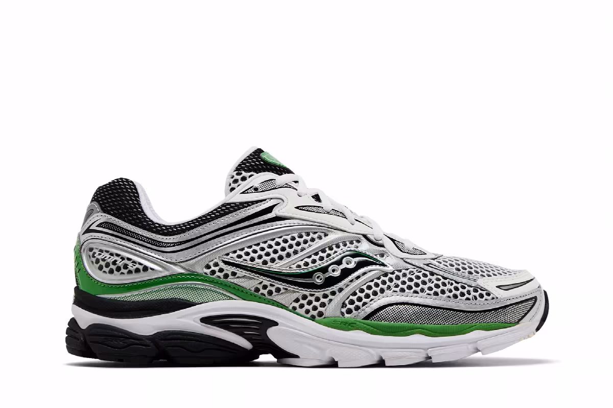 Saucony ProGrid Omni 9 KDZ Big Kid Silver Green, view 2