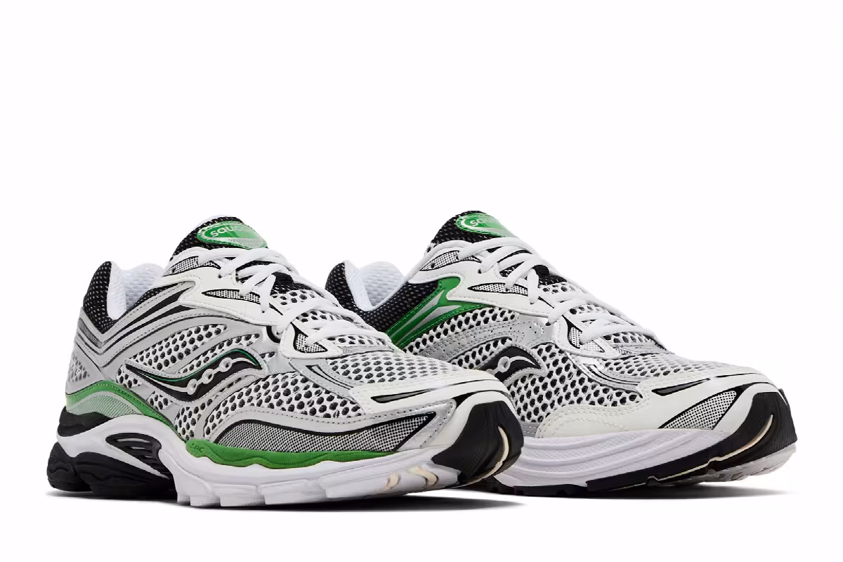 Saucony ProGrid Omni 9 KDZ Big Kid Silver Green, view 9