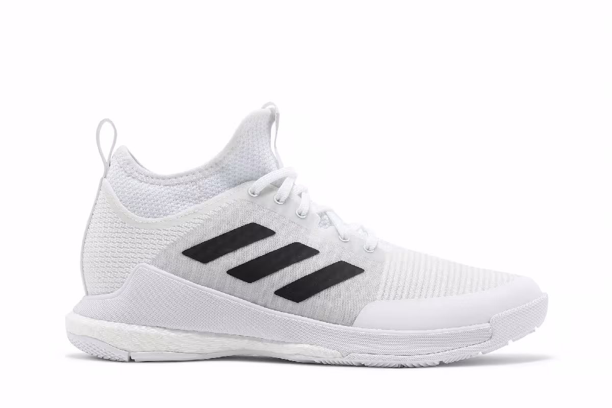 Adidas Women's Crazyflight Mid White Black, view 2