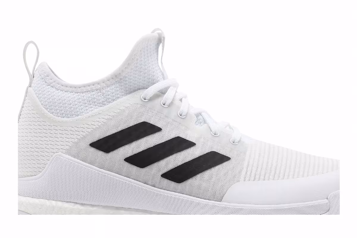 Adidas Women's Crazyflight Mid White Black, view 3