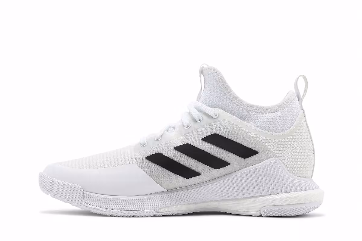 Adidas Women's Crazyflight Mid White Black, view 4