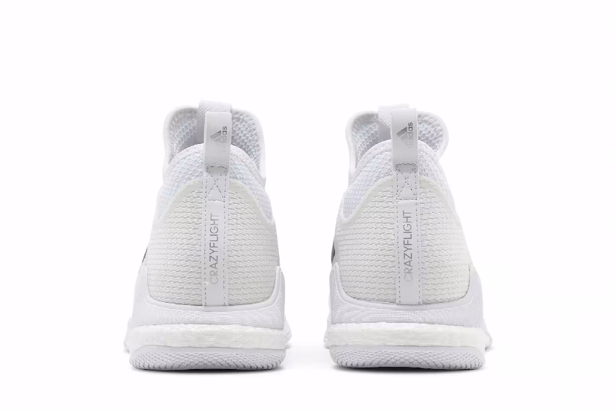 Adidas Women's Crazyflight Mid White Black, view 7