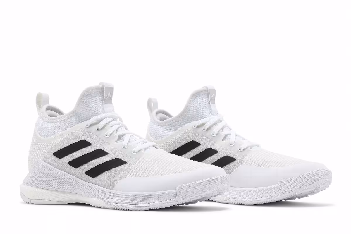 Adidas Women's Crazyflight Mid White Black, view 9