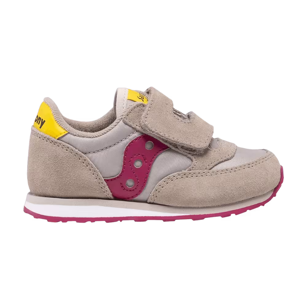 Saucony Jazz Hook & Loop Little Kid Taupe Burgundy