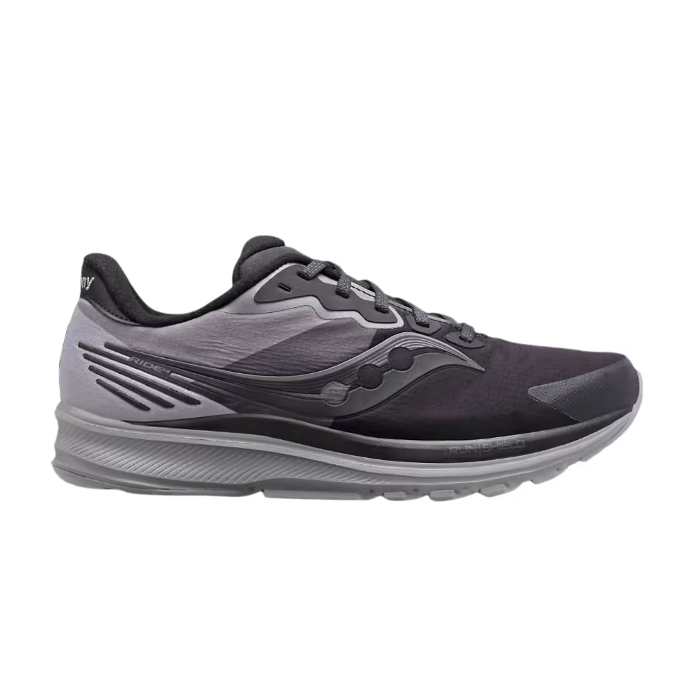 Saucony Women's Ride 14 Runshield Black Gravel