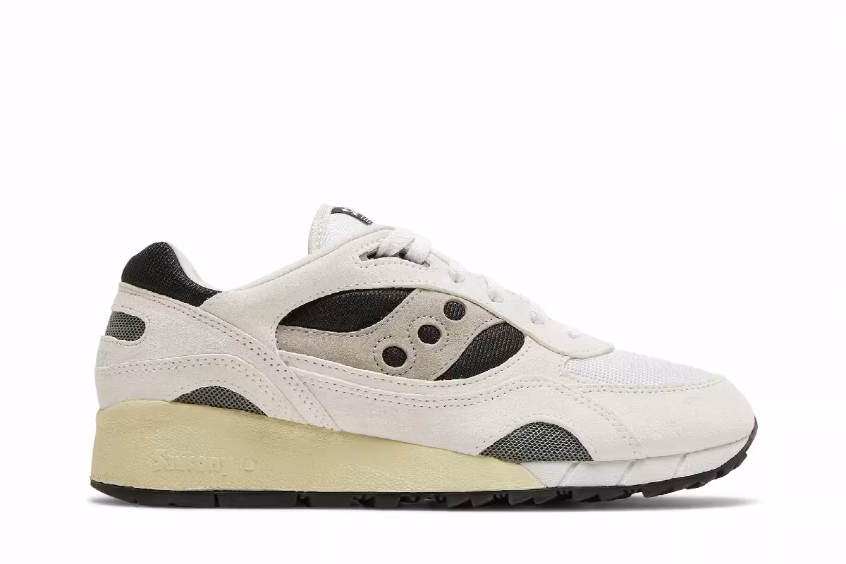 Saucony Shadow 6000 White Black, view 2
