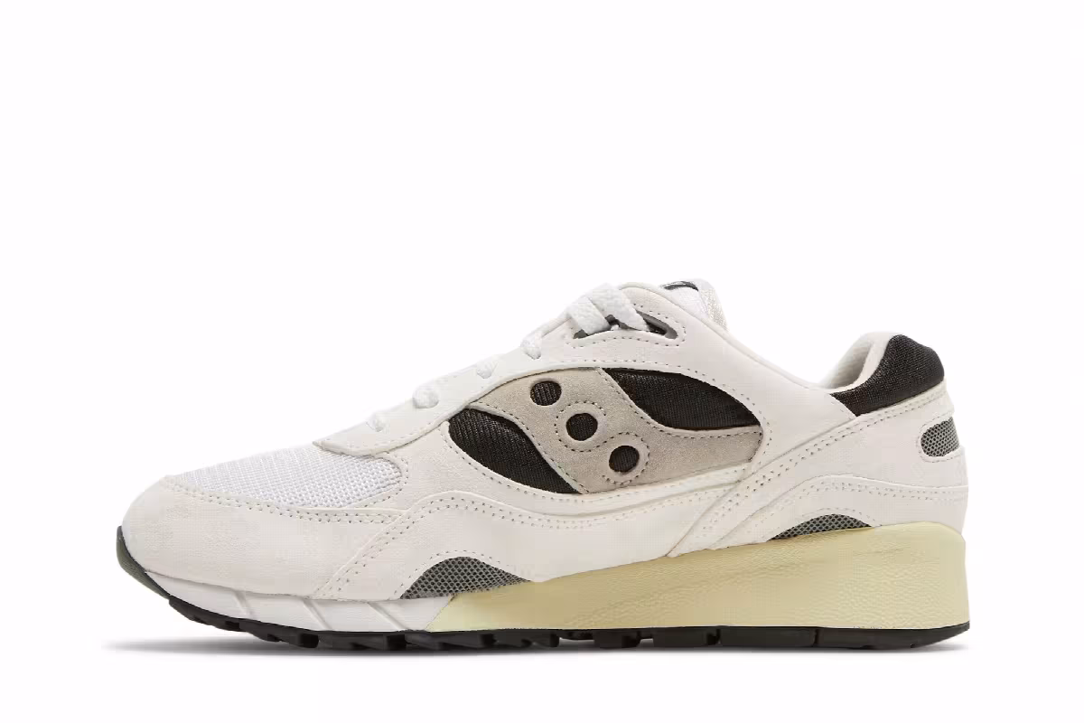 Saucony Shadow 6000 White Black, view 4