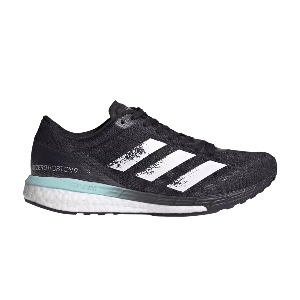 Adidas Women's Adizero Boston 9 Black Clear Aqua
