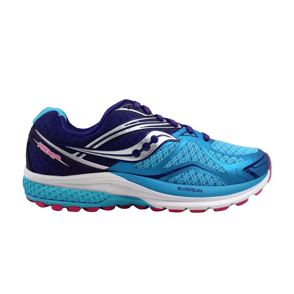 Saucony Women's Ride 9 Navy Blue Pink