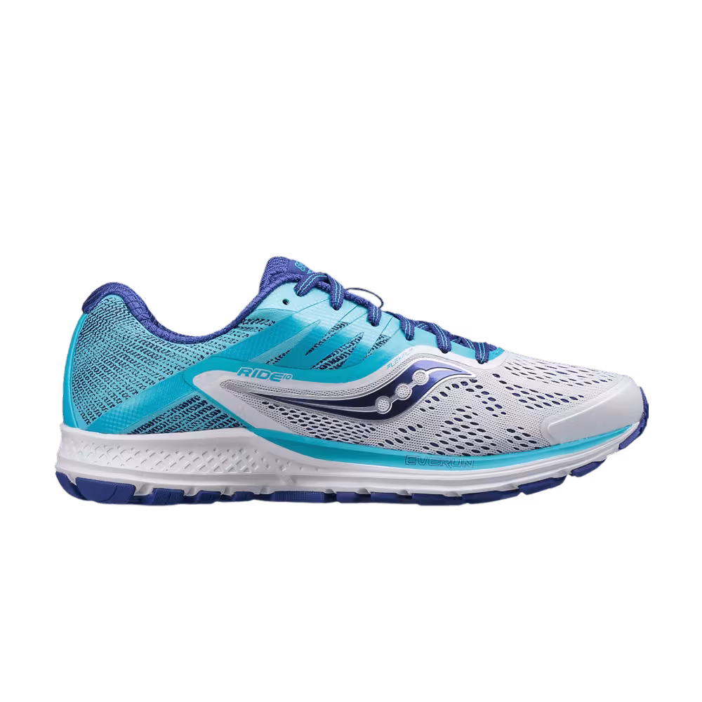 Saucony Women's Ride 10 White Blue
