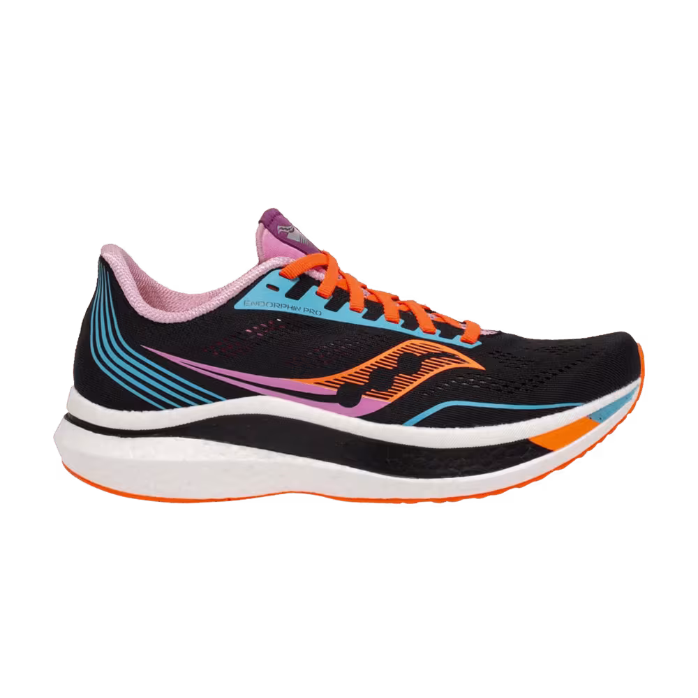 Saucony Women's Endorphin Pro Black Deep Orange