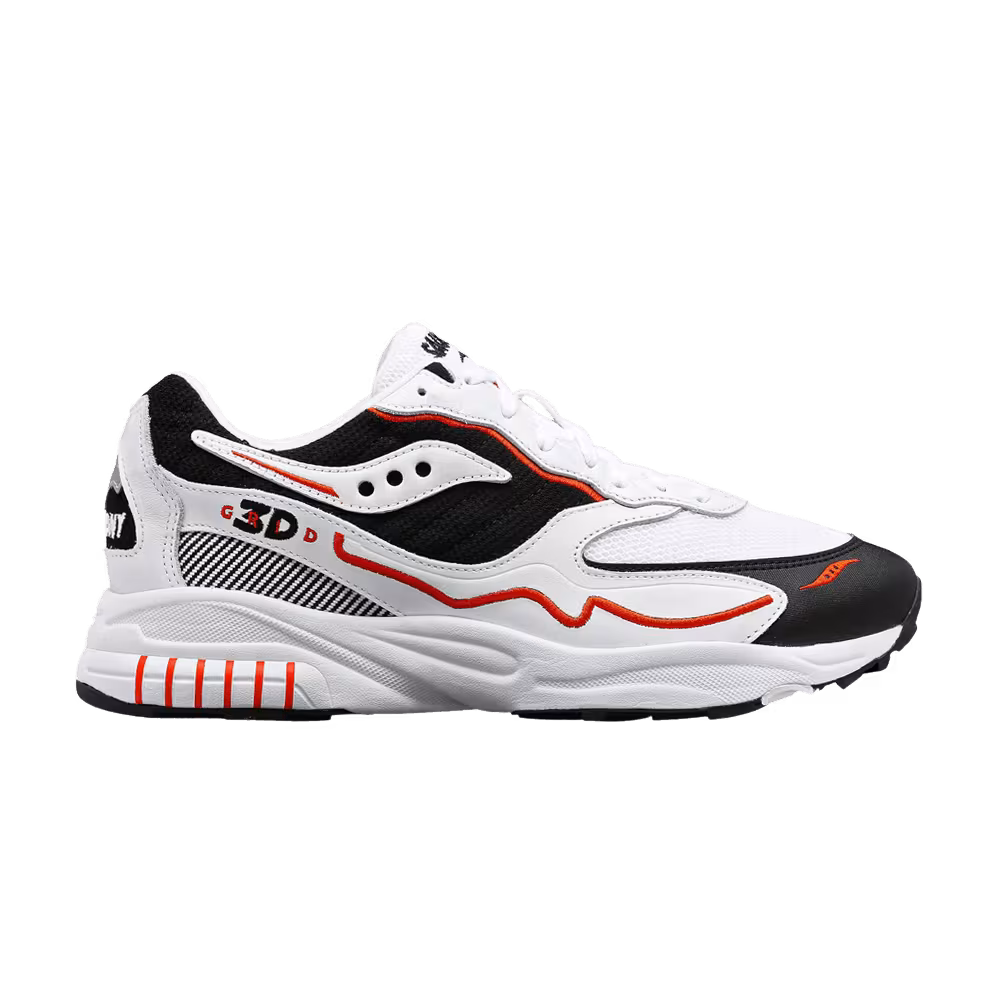 Saucony 3D Grid Hurricane White Black Red