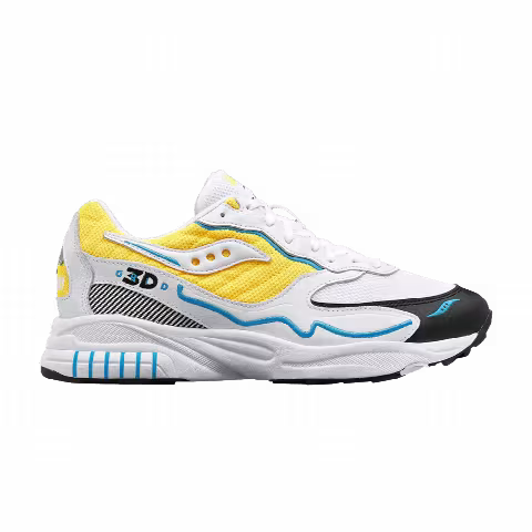 Saucony 3D Grid Hurricane 'White Yellow Blue'