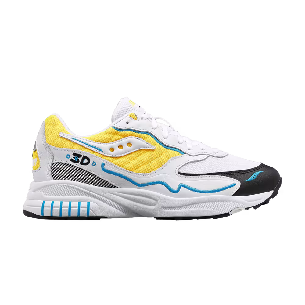 Saucony 3D Grid Hurricane White Yellow Blue