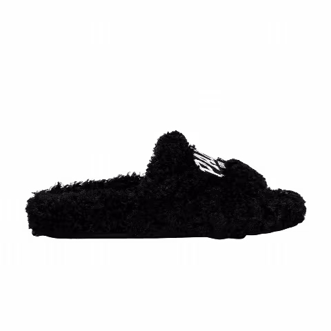 Balenciaga Wmns Furry Slides 'Black White'