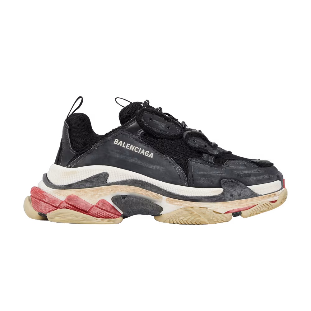 Balenciaga Triple S Sneaker DIY - Black Red