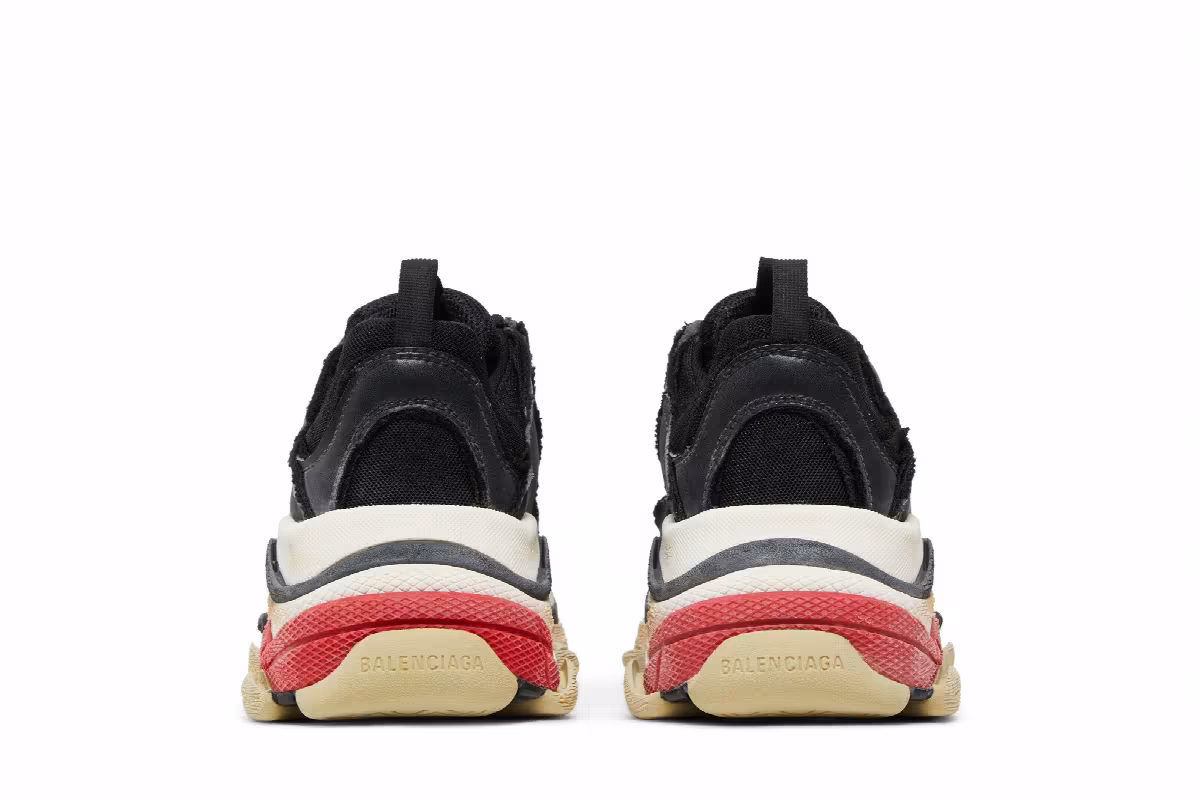 Balenciaga Triple S Sneaker DIY - Black Red, view 7