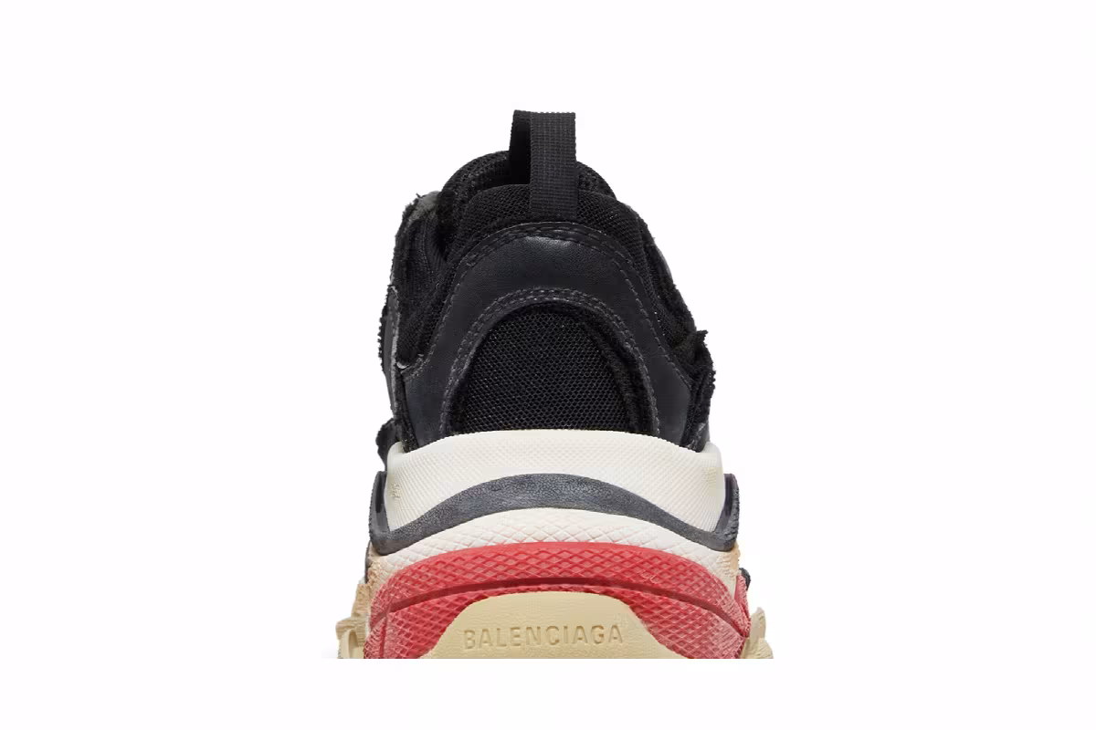 Balenciaga Triple S Sneaker DIY - Black Red, view 8