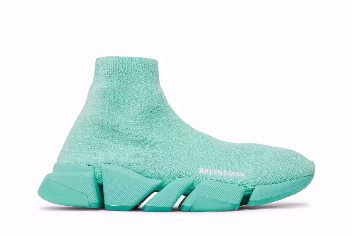 Balenciaga Recycled Speed 2.0 Sneaker Light Green, view 2