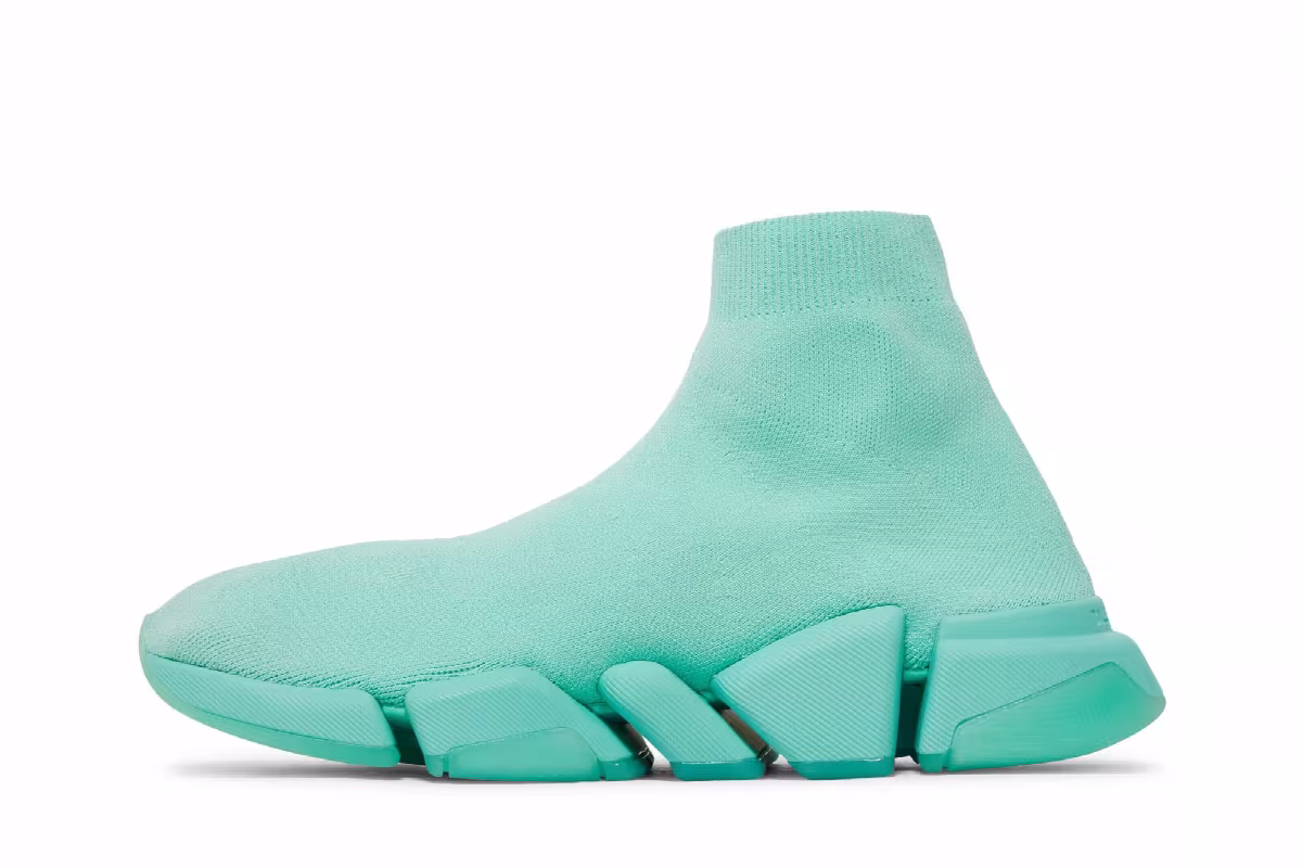 Balenciaga Recycled Speed 2.0 Sneaker Light Green, view 4