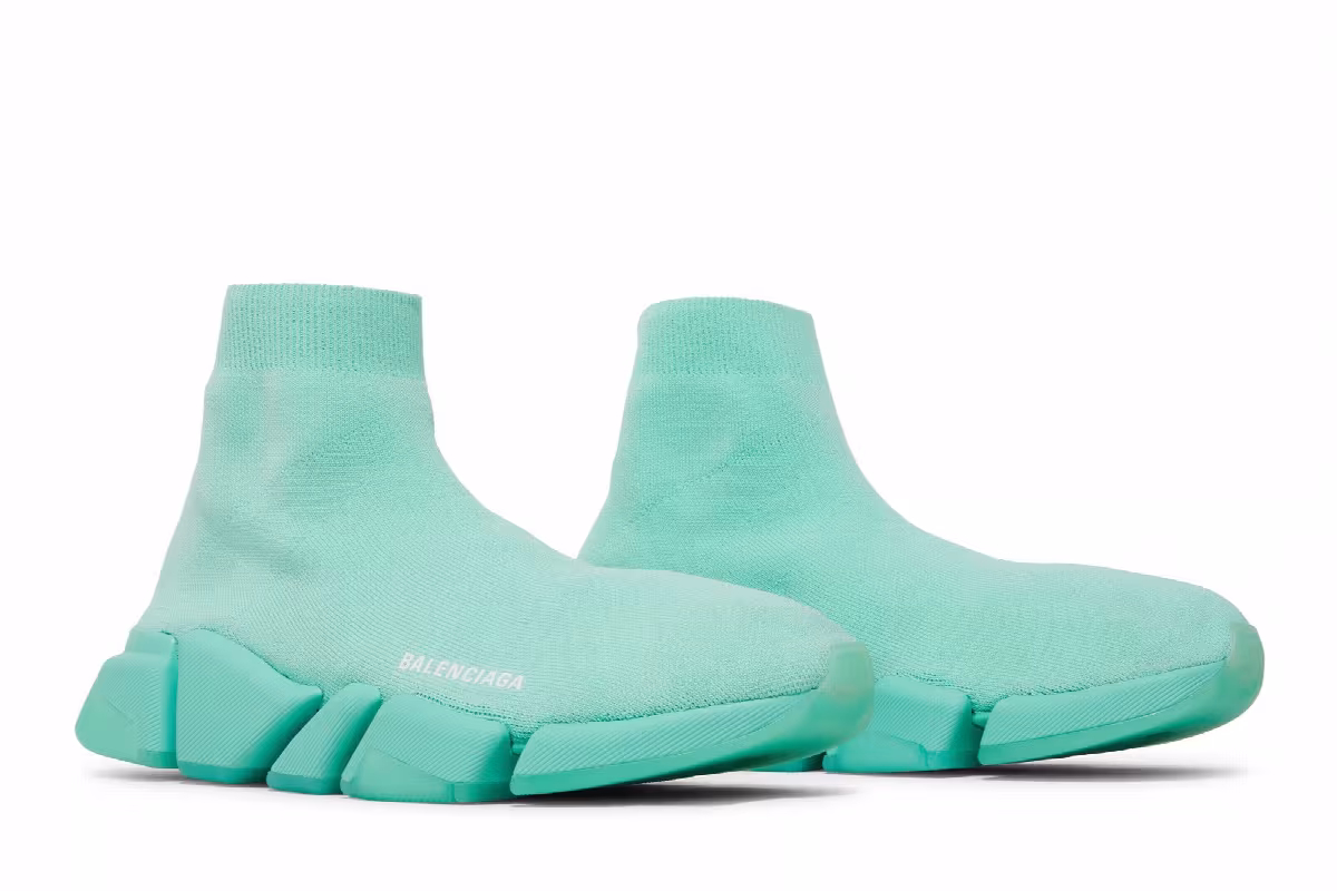 Balenciaga Recycled Speed 2.0 Sneaker Light Green, view 9