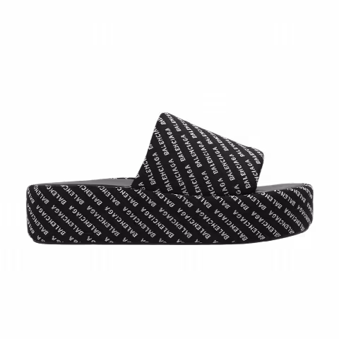 Balenciaga Wmns Rise Platform Slide 'Allover Print - Black White'