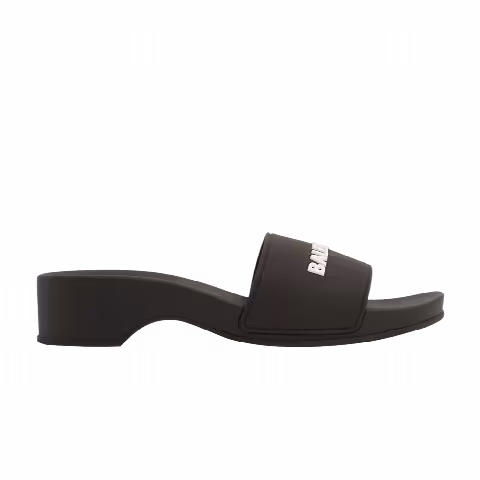 Balenciaga Wmns Pool Wedge Slide 'Black White'