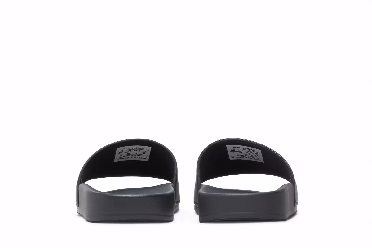 Balenciaga Women's Pool Slides Cities New York - Black, view 7