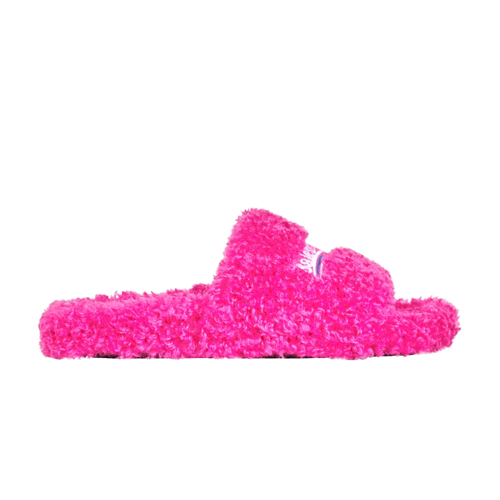 Balenciaga Women's Furry Slides Pink