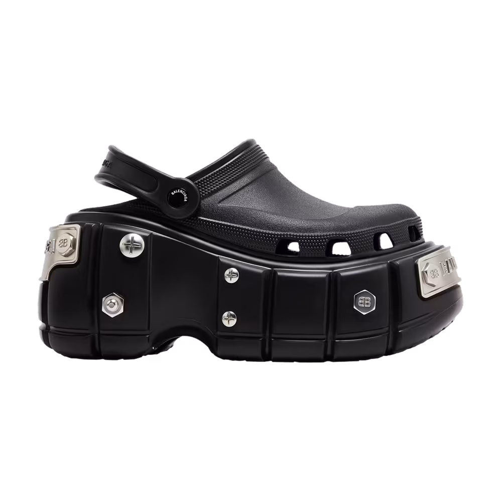 Crocs x Balenciaga Women's Hardcrocs Slide Nero Silver