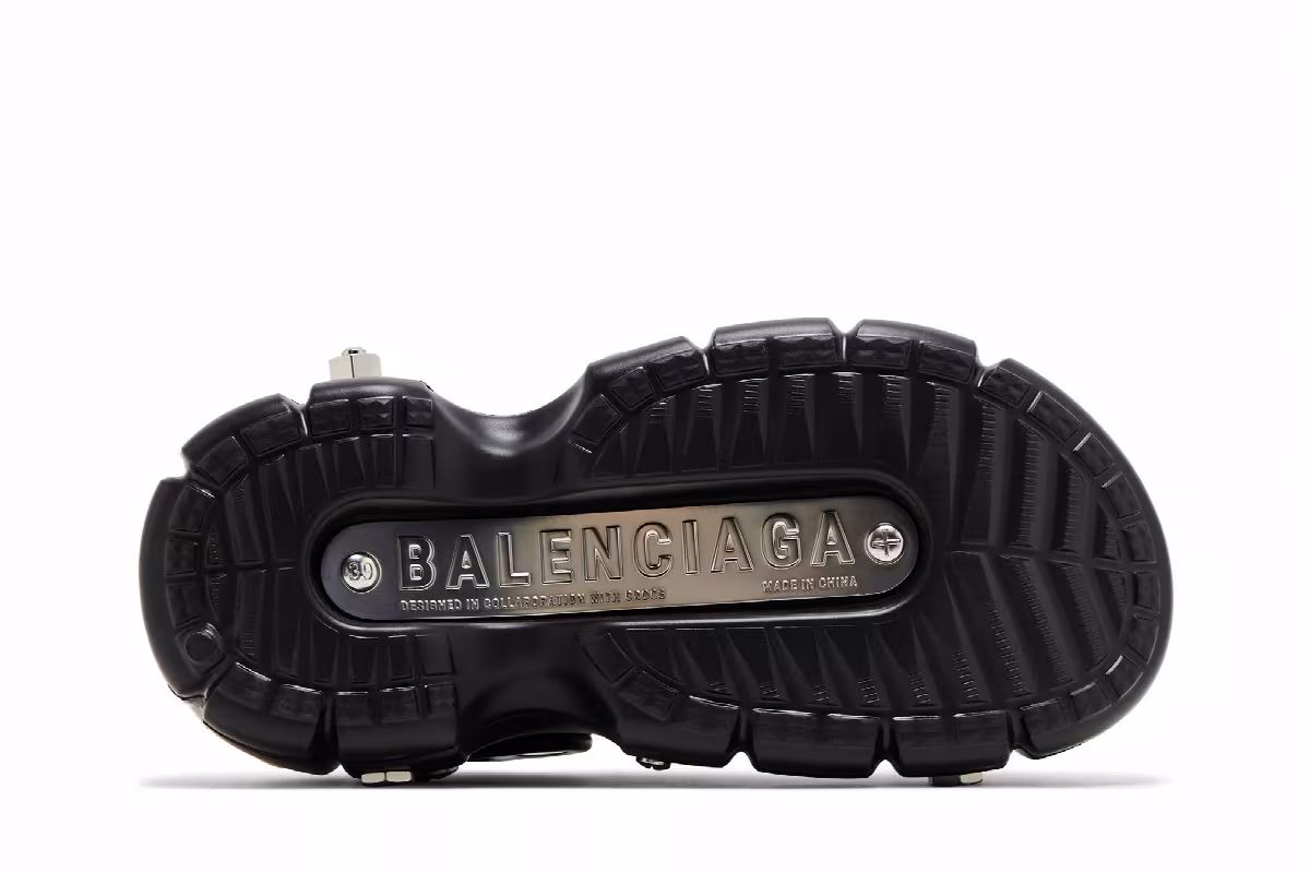 Crocs x Balenciaga Women's Hardcrocs Slide Nero Silver, view 5