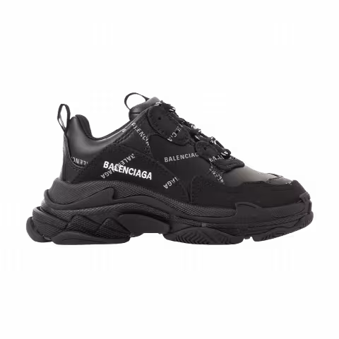 Balenciaga Triple S Sneaker Kids 'Allover Logo - Black'