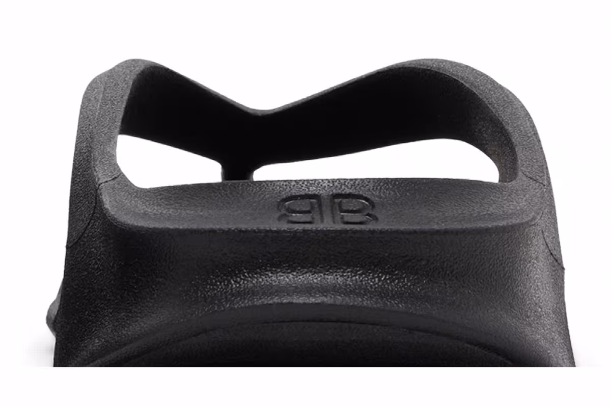 Balenciaga Mold Thong Sandal Black, view 8