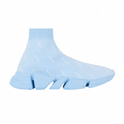 Balenciaga Wmns Speed 2.0 Sneaker 'Allover Logo - Light Blue'