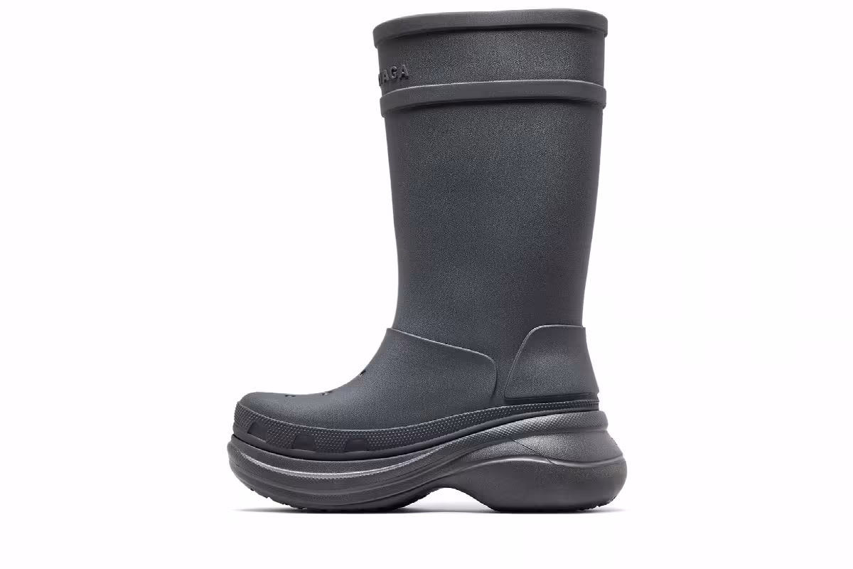 Crocs x Balenciaga Women's Boot Graphite, view 4