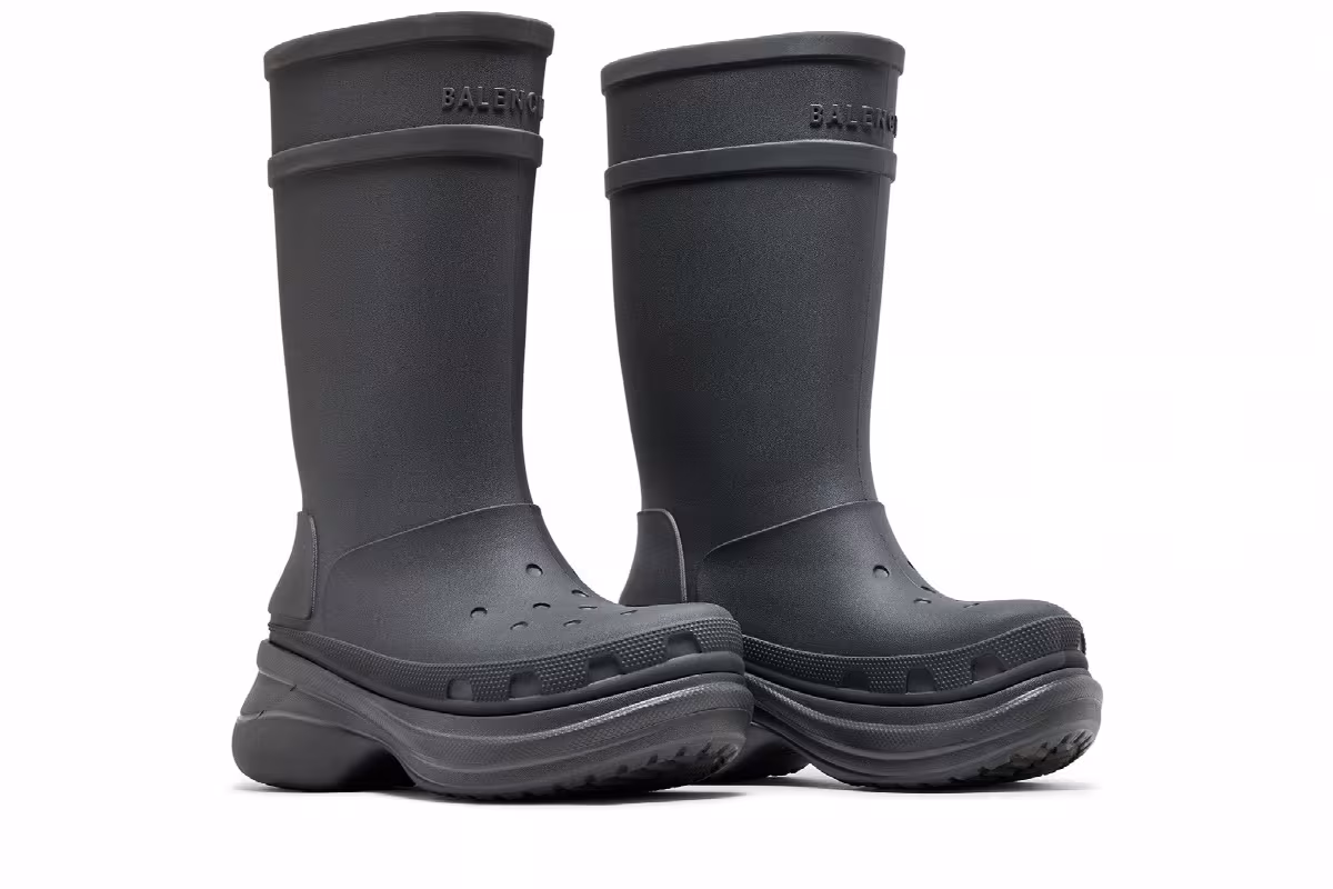 Crocs x Balenciaga Women's Boot Graphite, view 9
