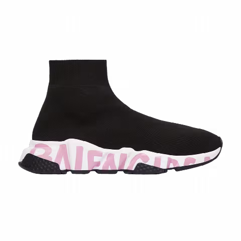 Balenciaga Wmns Speed Trainer 'Midsole Logo - Black Pink'