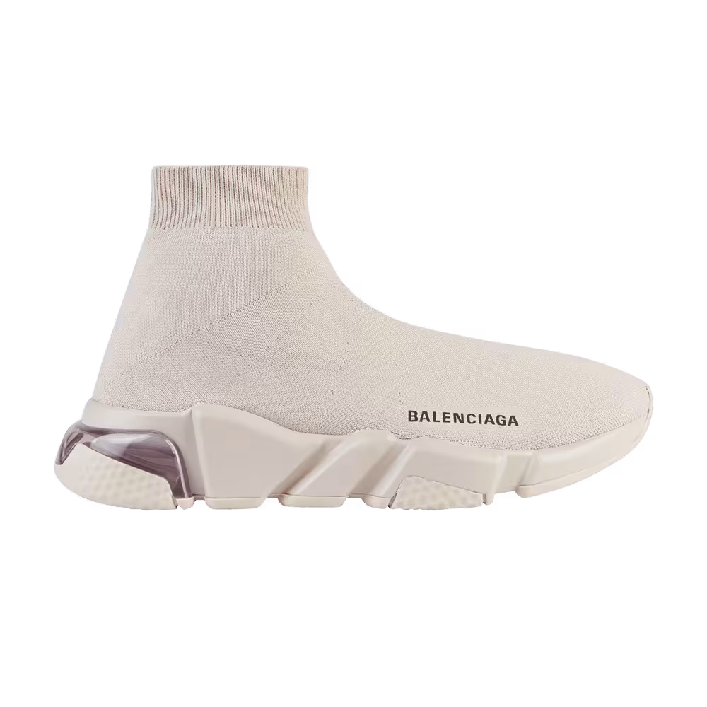 Balenciaga Women's Speed Sneaker Clear Sole - Sand