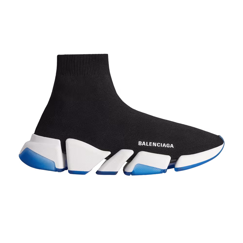 Balenciaga Speed 2.0 Sneaker Black White Blue