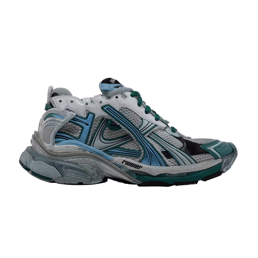 Balenciaga Runner Sneaker White Green Blue