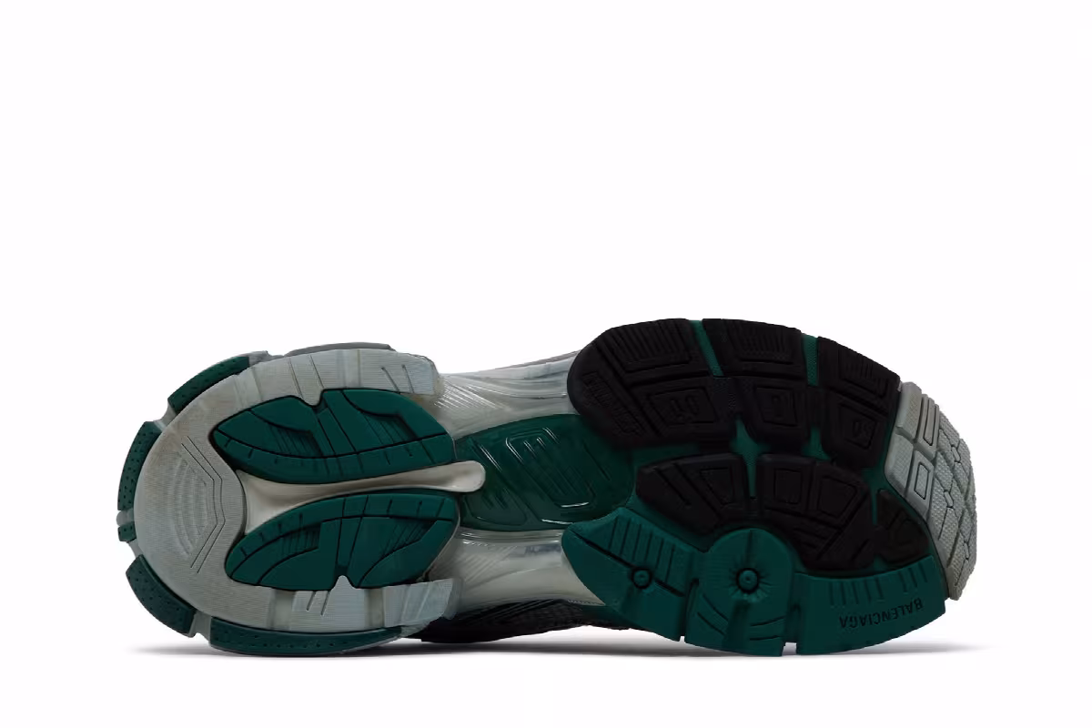 Balenciaga Runner Sneaker White Green Blue, view 5