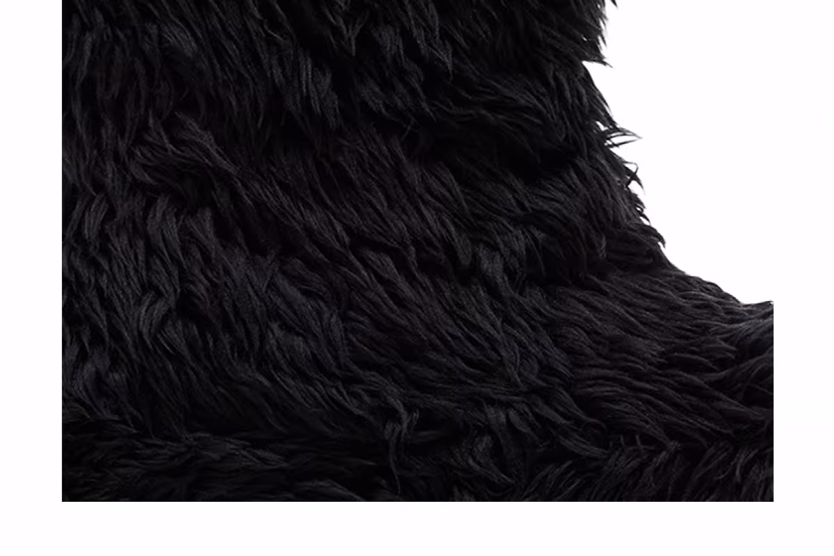 Crocs x Balenciaga Boot Black Fur, view 3
