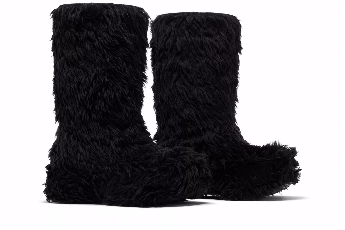 Crocs x Balenciaga Boot Black Fur, view 9