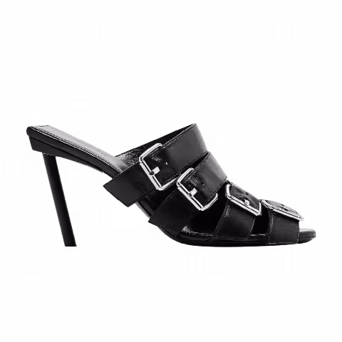 Balenciaga Wmns Buckle Strap Sandal 'Black Silver'