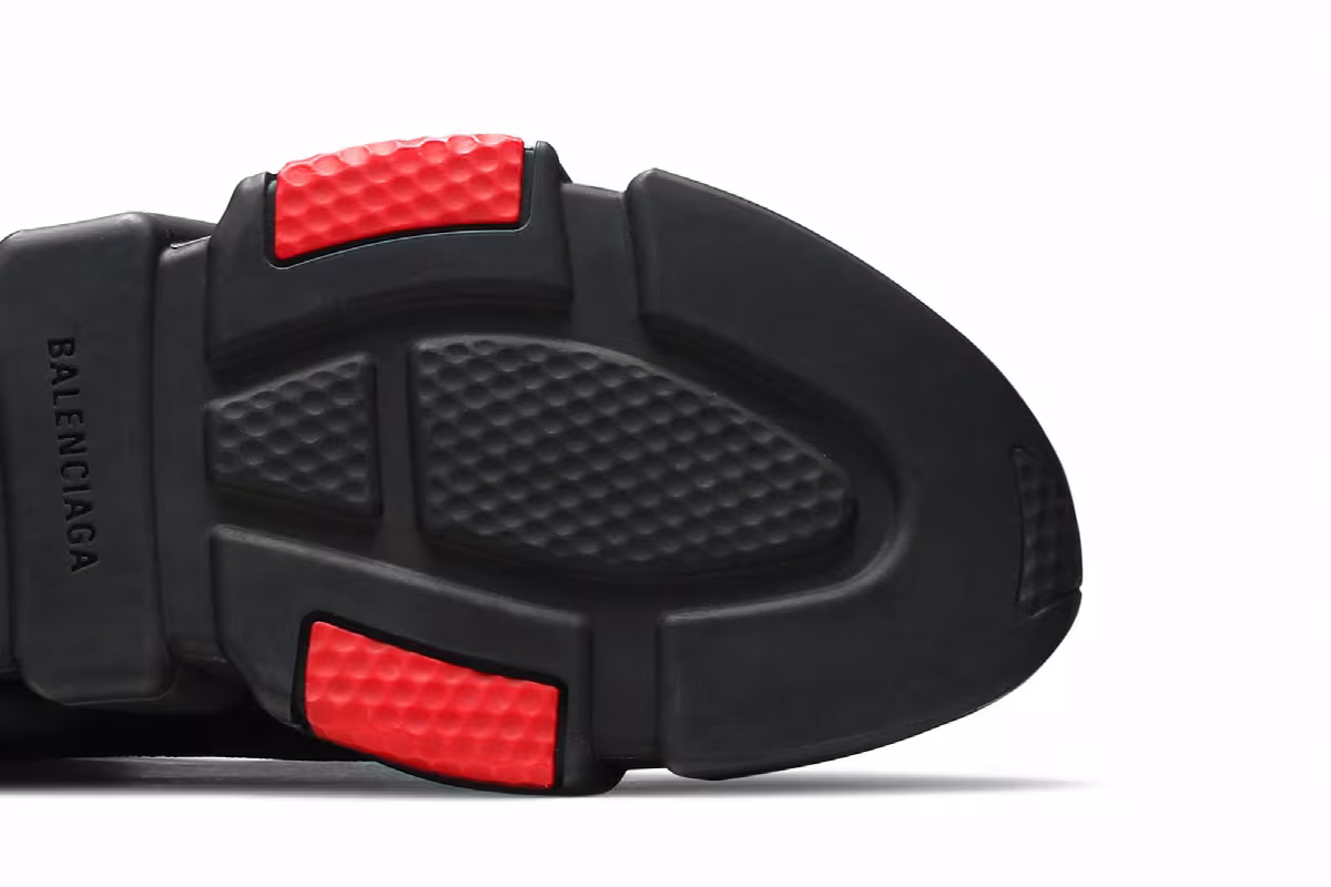 Balenciaga Speed Sneaker Clearsole - Black Red, view 6