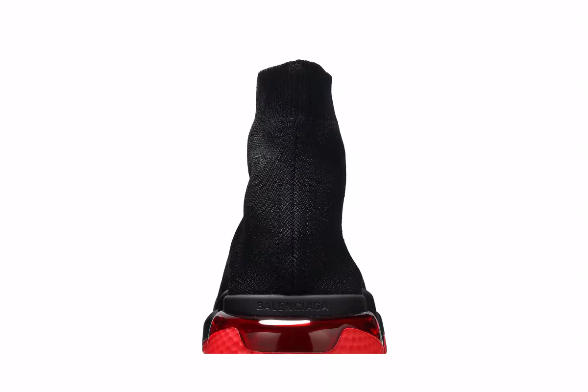 Balenciaga Speed Sneaker Clearsole - Black Red, view 8